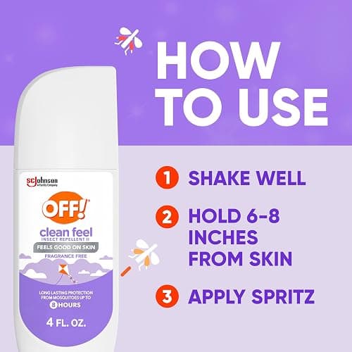 OFF! Clean Feel Insect Repellent Spritz with 20% Picaridin, Bug Spray with Long Lasting Protection from Mosquitoes, Feels Good on Skin, 4 oz thumbnail 7