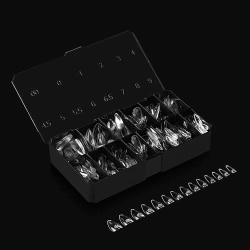 Aprés Gel-X® Natural Stiletto Short Tip Box | 500pc Gel-X Tips, 11 Sizes 00-9, Premium Quality thumbnail 3