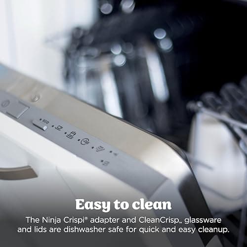 Ninja Crispi Air Fryer, Microwave, Freezer & Dishwasher Safe, Non Toxic Glass Portable Cooking System, 4 QT & 6 Cup Glass Containers with Storage Lids, Easy Meals, Air Fry, Bake, Stone, FN101ST thumbnail 17