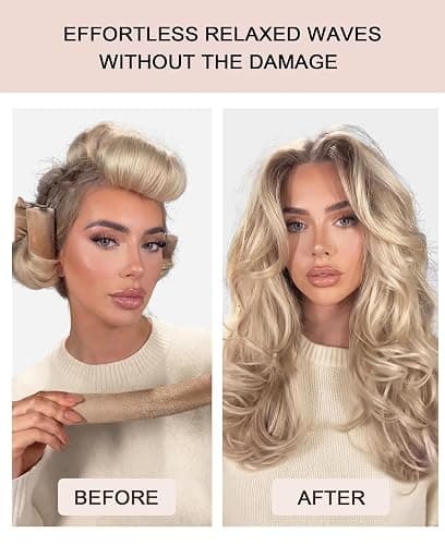 Classic Heatless Curls Overnight Rods - Upgraded Directional Grip Velvet Heatless Hair Curler to Sleep in No Heat Heatless Curling Flexi Rods Foam Hair Rollers for Blowout Look Medium & Long Hair thumbnail 4