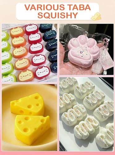 Texpoxica Taba Squishy Kit,18oz Super Soft Silicone Rubber Making Kits 1:1 AB Ratio Mix for Decompression Gift, DIY Craft for Enthusiasts thumbnail 6