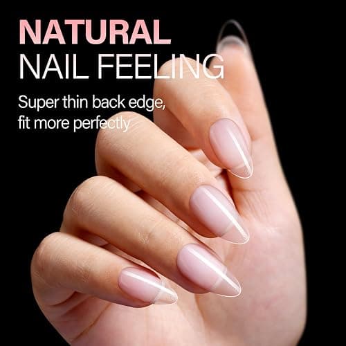 AILLSA Medium Almond Nail Tips - 450pcs Thickened False Nail Tips Half Matte Nails Tips, Fake Nails Nail Extension for Manicure thumbnail 5