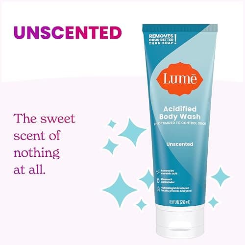 Lume Acidified Body Wash - 24 Hour Odor Control - Removes Odor Better than Soap - Moisturizing Formula - Formulated Without SLS or Parabens - OB/GYN Developed - 8.5 ounce (Unscented) thumbnail 2