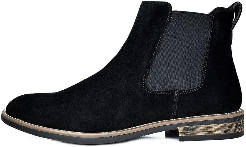 Bruno Marc Men's Suede Leather Chelsea Ankle Boots thumbnail 7