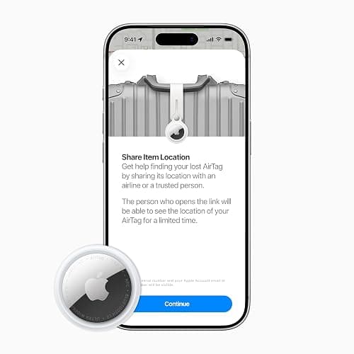 Apple AirTag (2nd Generation): Tracker for Keychain, Wallet, and More; Locator with Sound; Simple One-Tap Setup with iPhone or iPad; Key Finder with up to 1.5X Precision Finding Range thumbnail 6