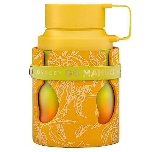 Armaf Odyssey Go Mango Tropical Collection – Fruity, Woody, Amber, Vanilla – Eau de Parfum Spray Long-Lasting Fragrance for Unisex, 3.4 Ounce / 100 ml - Image 1