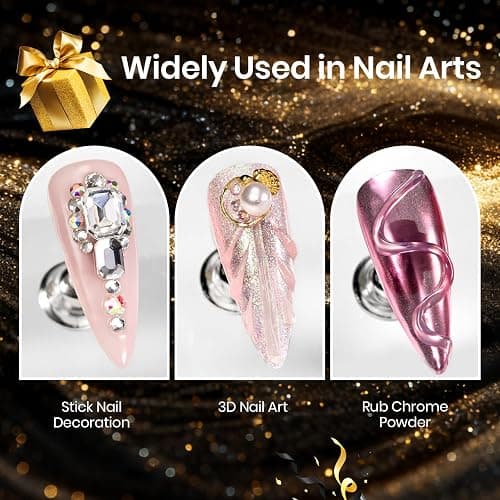 Beetles 3D Gel Nail Art, 1Pcs 15ml Sculpting Gel 3 in 1 Clear No Wipe Nail Polish Rhinestone Art Glue for Nail Gems Diamond Jewelry U V LED Lamp Needed DIY Home Salon Christmas Nails Gifts for Women thumbnail 2