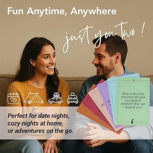 Odrano Deeper Connection, Couples Games with 150 Deep Questions to Build Intimate Connection & Trust, Relationship Couples Game for Date Nights, Valentine’s Day Gift for Him & Her thumbnail 5