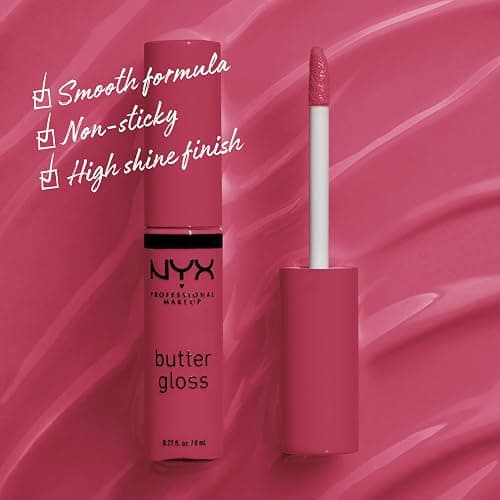 NYX PROFESSIONAL MAKEUP Butter Gloss, Non-Sticky Lip Gloss - Strawberry Cheesecake (Warm Pink) thumbnail 2