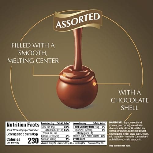 Lindt LINDOR Assorted Chocolate Candy Truffles, Chocolate with Smooth, Melting Truffle Center, 15.2 oz. Bag thumbnail 2