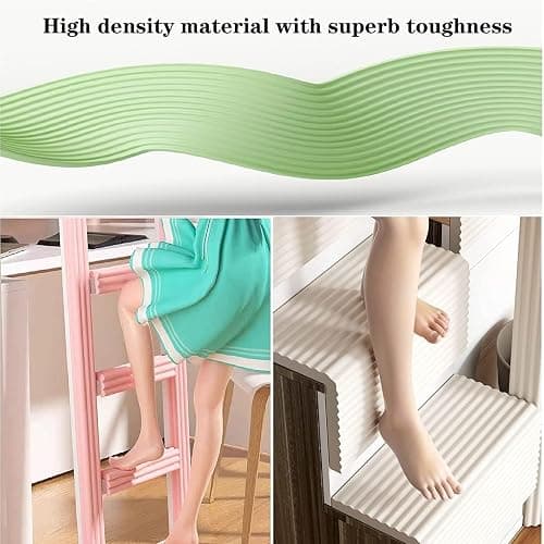 Bunk Bed Ladder Pads, Self-Adhesive Bunk Bed Ladder Cover, Bunk Bed Step Foam Padding, Ladder Step Pads Loft Bed, Soft Extra-Wide Edge Protector, Furniture 6.5 Ft Light Green thumbnail 5