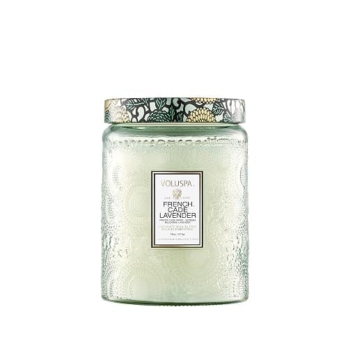 Voluspa French Cade Lavender Candle, 18 oz, Coconut Wax Blend, Scented Candles for Home, 100 Hour Burn Time, Candle Jars - Image 1