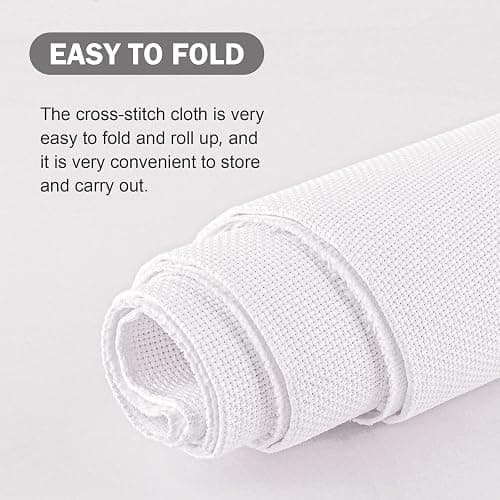 Cross Stitch Aida Fabric 18 Count, 59 by 39 Inch Large Size, Classic Reserve Cross Stitch Aida Cloth for Home DIY Embroidery Decoration thumbnail 4