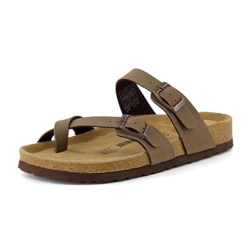 CUSHIONAIRE Women's Luna Cork Footbed Sandal With +Comfort - Image 1
