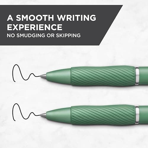 Sharpie S-Gel Gel Pens, Green Barrel, Black Ink, Medium Point (0.7mm), 4 Count - For Home, Office, College, Journaling, Drawing, Note-Taking, Writing thumbnail 4