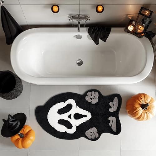 GAGEC Halloween Rug Ghost Bathroom Rugs Spooky Decorative Bath Doormat Entrance Rug Tub Home Living Room Bath Mat Floor Door Mat Decoration Indoor Outdoor 18 x 31 Inch thumbnail 6