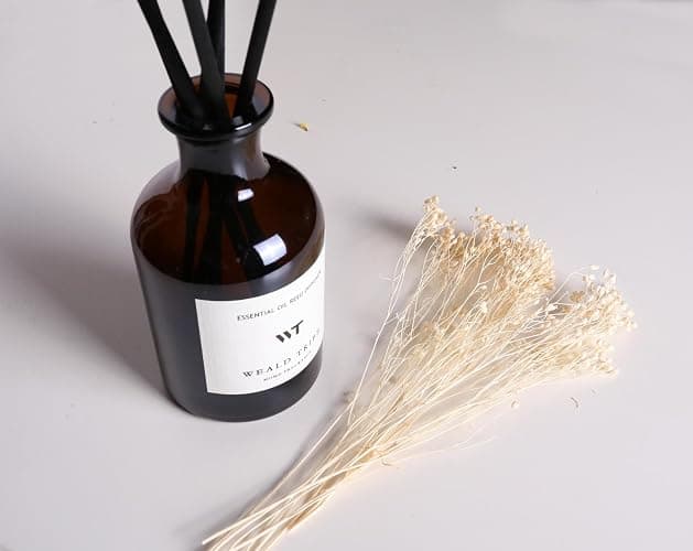 WEALD TRIBE Reed Diffuser Set for Bathroom Air Fresheners, Oil Diffuser Sticks | White Jasmine Scent 4.0 fl oz Home Fragrance with Sticks Defusers | House Bedroom Office Shelf Decor thumbnail 3