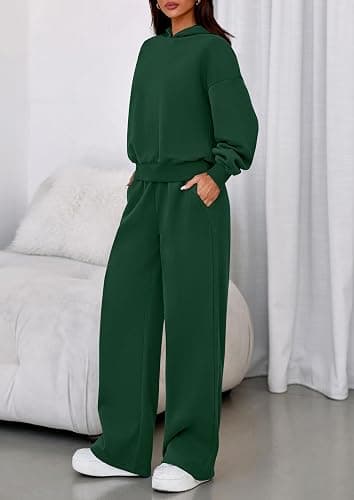 PRETTYGARDEN 2 Piece Lounge Sets for Women Matching Sweatsuits | Oversized Hoodies & Baggy Wide Leg Sweatpants,Casual Sweat Set,Workout Tracksuit,Airport Travel Outfits,Fashion Fall Clothes thumbnail 3