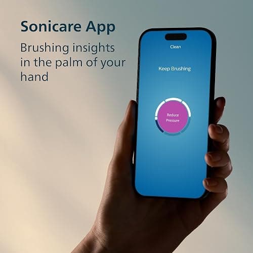 Philips Sonicare 6500 Series Electric Toothbrush - Next-Generation Sonicare Technology, Pressure Sensor, 9 Brushing Settings, SmarTimer, BrushPacer, 21-Day Runtime, Travel Case, Light Pink, HX7412/05 thumbnail 8