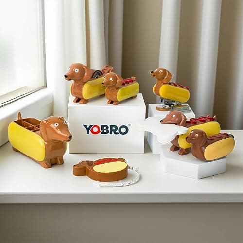 YOBRO Mini Stapler for Students Novelty Hotdog Desktop Stapler with 1000PCS Staples 12 Sheets Capacity Stationery Animal Stapler for Home Office Stocking Stuffers for Friends thumbnail 2