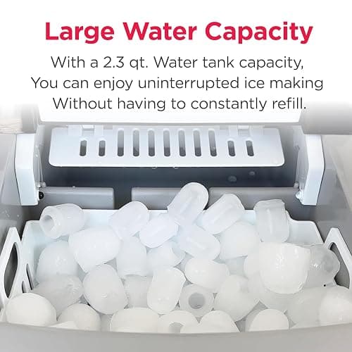 Frigidaire 26 Lbs per Day Portable Compact Maker, Ice Making Machine, Stainless, Medium thumbnail 4