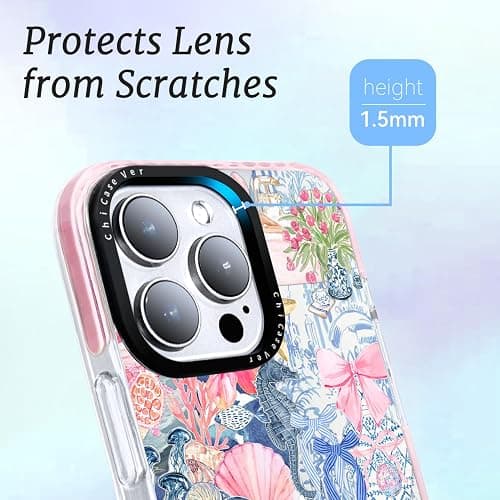 ChiCaseVer for iPhone 15 Case, Coastal Romantic Y2K Design with Military-Grade Drop Protection, Romantic Ocean Theme Ocean Theme TPU Cover with 1.5mm Camera Protection for Women Girls thumbnail 2