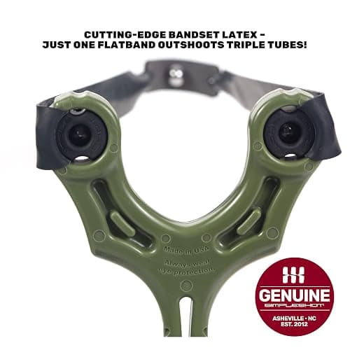 SimpleShot Axiom Ocularis Slingshot with Clay Ammo, Target, and Two Bands for Professional Hunting Target Marksmanship Shooting thumbnail 3