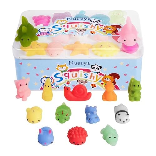 Nuseya 30pcs Mochi Squishy Toys No Duplicates Fidget Toys Gift for Kids Girl Boy Party Favor Kawaii Squishies Mini Sensory Stress Relief Toys Birthday Gift Classroom Prizes Goodie Bag Stuffers thumbnail 3