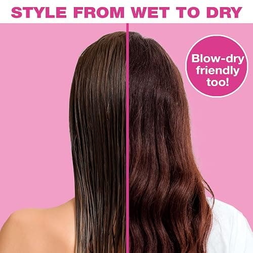 The Knot Dr. hair brush by Conair - Detangling hair brush - Removes Knots and Tangles in wet or dry Hair - hair brushes for women - Pink thumbnail 5