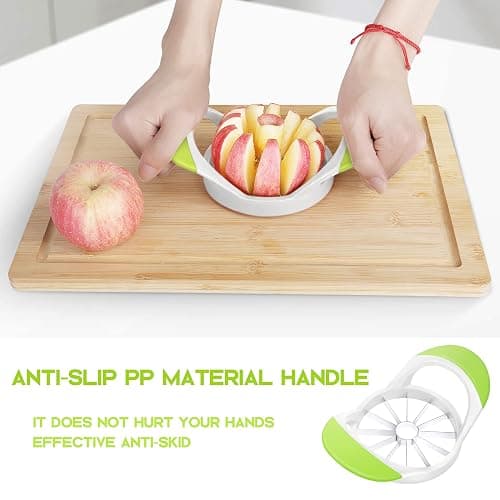 Supercenter Apple Cutter, Apple Corer and Slicer - Stainless Steel Apple Corer - 4.72 Inch Apple Slicer Tool with 12 Super Sharp Blades, lightweight Apple Slicer and Corer with Anti-slip Handle thumbnail 5