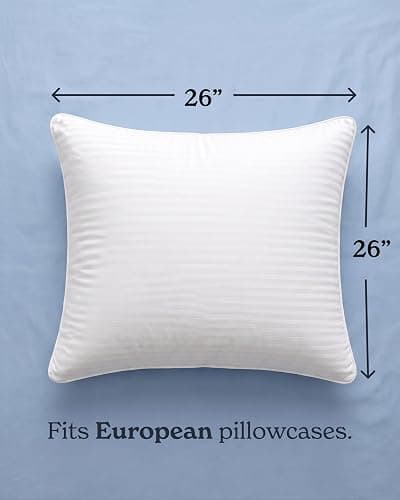 Beckham Hotel Collection Euro Size Throw Pillows (Set of 2), 26 x 26 | Down Alternative Pillow Insert for Bed, Couch, and Sofa thumbnail 2
