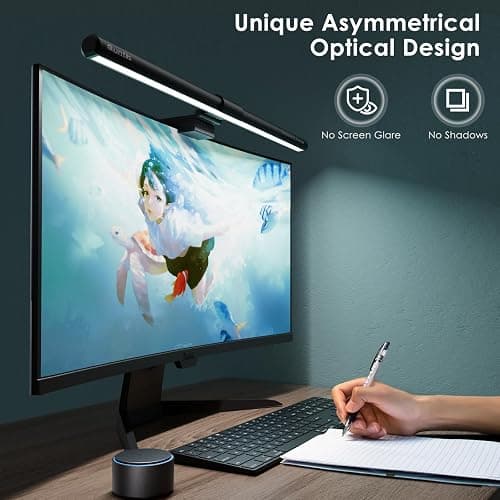 Quntis Monitor Light Bar PRO+ with Remote Control, Fit for Curved/Flat Monitor, Eye-Care USB Computer Lamp Dimmable Screen Light Bar with Auto-Dimming, No Glare Home Office Gaming Desk Lamp thumbnail 6