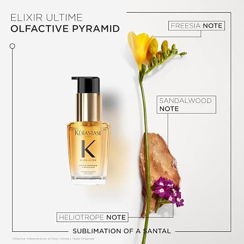 Kérastase Elixir Ultime L'Huile Original Hair Oil, Hydrating Oil Serum to Smooth Frizz and Add Shine, With Wild Camellia, Strengthens and Provides Heat Protection, All Hair Types thumbnail 4