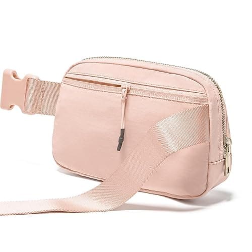 Gitus 6 7 8 9 10 Year Old Girl Gifts Belt Bag Fanny Pack Crossbody Bags with Initial Letter Patch Things for Teen Girls Easter Gifts for Girls Travel Essentials（Coral Pink-B） thumbnail 7