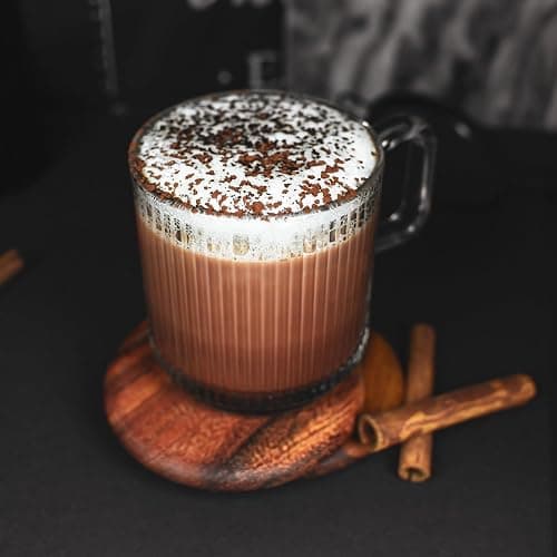 Sendez 6x Kaffeegläser Teegläser 360 ml Stapelbar mit Reliefstruktur Latte Macchiato Gläser thumbnail 4
