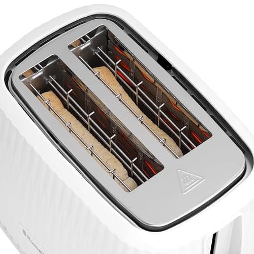 Russell Hobbs Eden 2 Slice Toaster (6 Browning settings, High lift feature, Frozen, reheat, cancel functions, Removable crumb tray, 800W, White) 27370 thumbnail 5