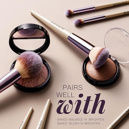 BS-MALL Makeup Brush Set 18 Pcs Professional Foundation Powder Concealers Eyeshadow Blush Synthetic Makeup Brushes with Labeled instruction Black Case Upgraded Version thumbnail 3