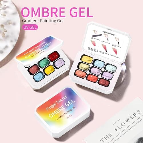 AOBOO Ombre Gel Nail Polish Nail Sponges for Ombre 9 Series Colorful Blush Effect Pat Painting Gradient Blooming Gel for Ombre Nails Multistyle French Manicure Nail Art DIY Home (A4, 1) thumbnail 4