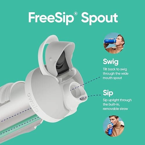 Owala FreeSip Clear Tritan Plastic Water Bottle with Straw, BPA-Free Sports Water Bottle, Great for Travel, 25 Oz, Shy Marshmallow thumbnail 4