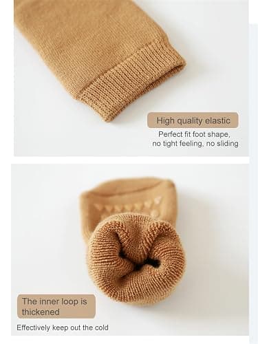 BEHELE Baby Non Slip Grip Socks Toddler Knee High Anti Skid Crew Slipper Crawling Socks for Girls Boys Newborn thumbnail 7
