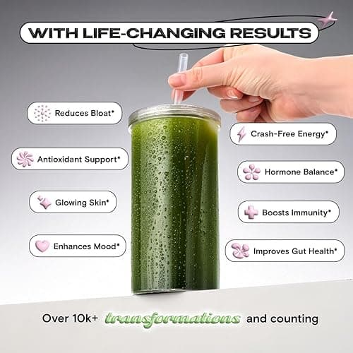 Kiala Nutrition Super Greens, Organic Greens Powder with Spirulina & Chlorella for Digestion, Gut Health, Immunity & Energy, Gluten Free, Vegan, Daily Support for Women, Miami Vice Flavor, 30 Servings - Miami Vice thumbnail 2