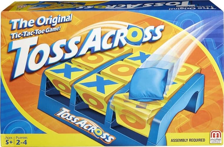 Mattel Games Toss Across Game, Beanbag Tic Tac Toe for 2 to 4 Players Ages 5 Years and Older - Image 1
