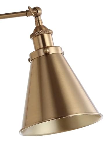 JONATHAN Y JYL7461A Rover 7" Farmhouse Industrial Adjustable Arm Metal LED Wall Sconce Rustic Bohemian 2700K LED 4W Bulb for Entryway Lobby Kitchen Bathroom Bedroom Living Room Hallway, Brass Gold thumbnail 8