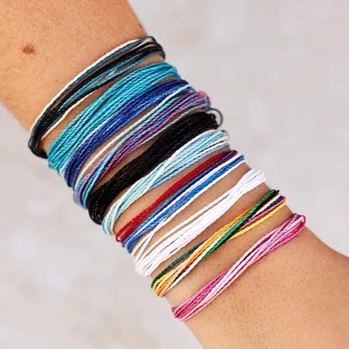 Pura Vida Bracelets Pack Friendship Bracelet Pack - Set of 10 Stackable Bracelets for Women, Handmade Bracelets & Cute Bracelets, Beach Accessoriess - 10 String Bracelets thumbnail 2