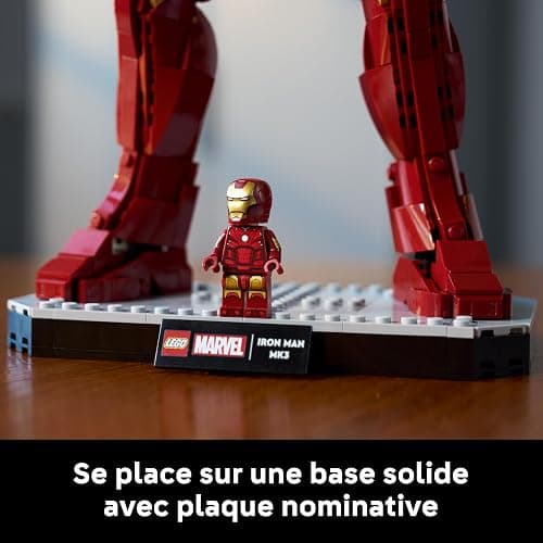 LEGO ǀ Marvel Iron Man Mark 3 Édition Collector - Figurine - Maquette Avengers pour Adulte - Décoration Intérieure - Minifigurine & Réacteur Arc - Cadeau à Collectionner pour Fans 76344 thumbnail 7