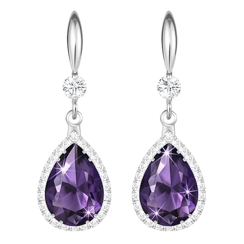 Linawe Imitation Diamond Dangle Earrings for Women Trendy, Rhinestone Drop Chandelier Earrings, Teardrop Crystal Cubic Zirconia Wedding Jewelry Set, 14K Gold/Rose Gold/Silver Tone - Image 1
