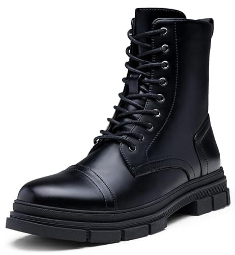 Jousen Men's Boots Fashion High Top Motorcycle Boots Waterproof Boots for Men - Image 1