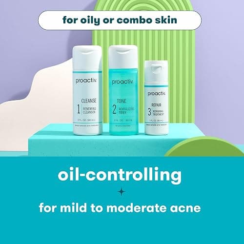 Proactiv 3 Step Acne Treatment - Benzoyl Peroxide Face Wash, Repairing Acne Spot Treatment for Face and Body, Exfoliating Toner - 30 Day Complete Acne Skin Care Kit thumbnail 7
