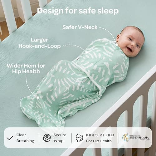 Momcozy Baby Swaddle, Quiet Fastener Swaddle Suitable for Infant 0-3 Months, New-Parent-Friendly Sleep Sack, Reduce Startle Reflex, Newborn Boys Girls Registry Essentials, 2-Pack, Bravery thumbnail 4