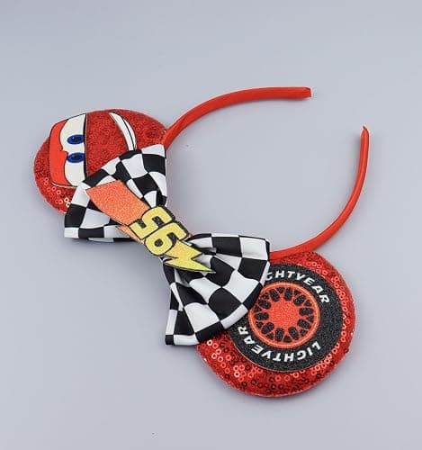 LIHELEI Mouse Ears Headband, Car Ear Headbands for Boys Birthday Party - Car Ear Headband thumbnail 6